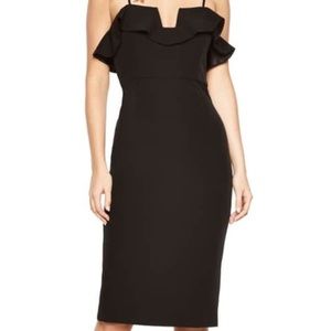 COPY - Bardot Karen Ruffle Sheath Midi Dress
